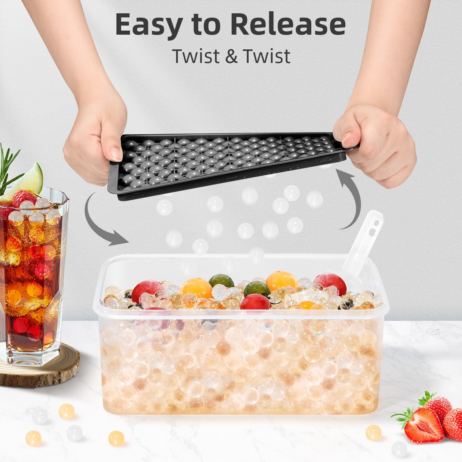 WIBIMEN mini ice tray with lid on top offers mess-free filling and easy storage.
