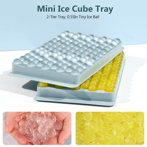 WIBIMEN blue mini ice trays suit coffee, smoothies, and cocktails.