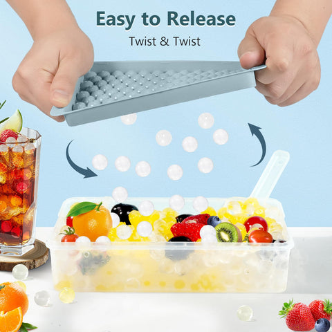 WIBIMEN nugget ice tray with lid keeps freezer organized and clean.