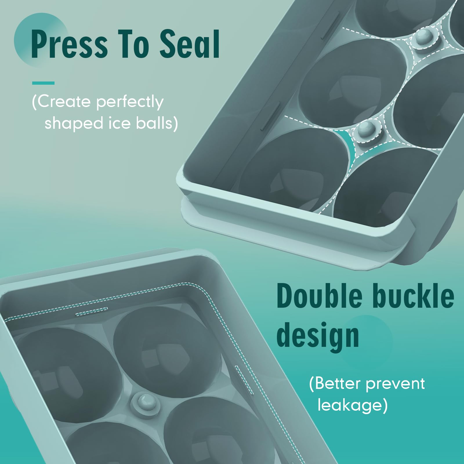 WIBIMEN thick-edge ice tray design supports effortless twisting.