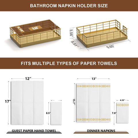 Wican non-slip bottom tray protects surfaces while holding towels.