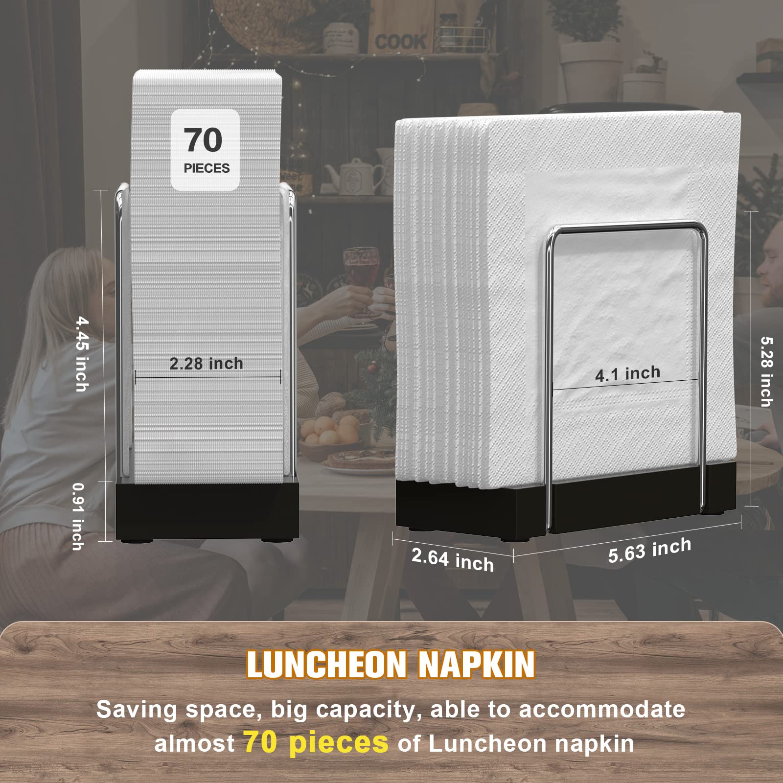 Wican rustic napkin holder gifting idea enhances kitchen table ambiance.