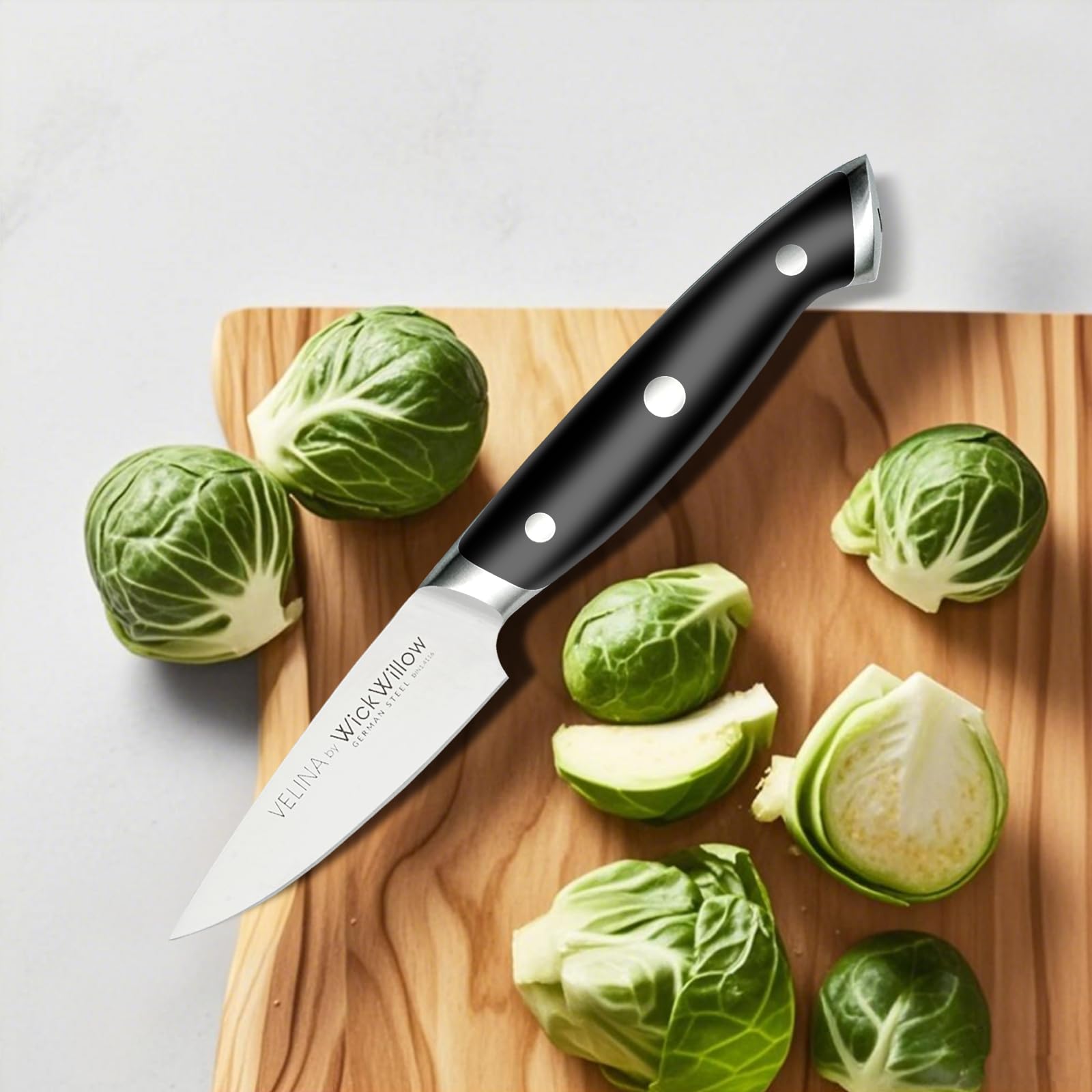 WICKWILLOW compact kitchen tool in action for precise small-scale prep.