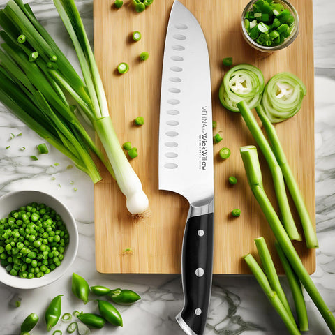 WICKWILLOW hollow-edge Santoku reducing sticking for clean slices