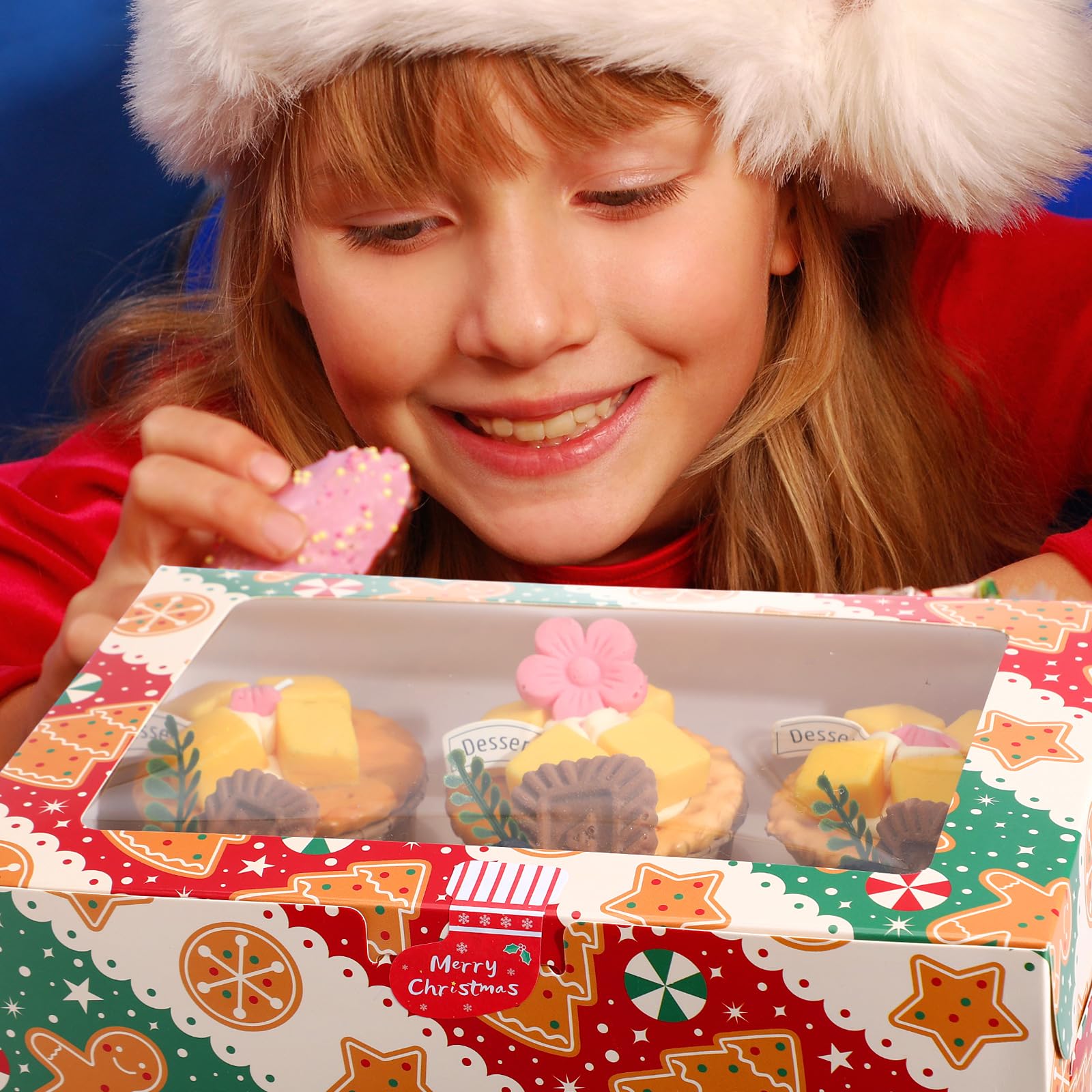 Widecook Christmas stickers add decorative flair to gift packaging.