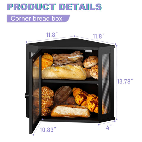 Wieghda bread box with visible window to check freshness at a glance.