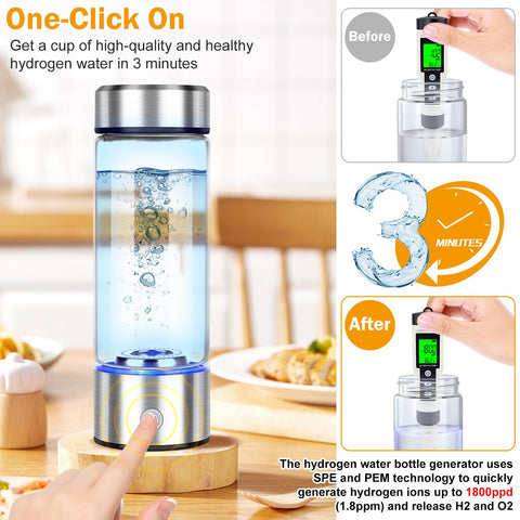 WIYYH hydrogen bottle with detachable lid enables deep cleaning after workouts.