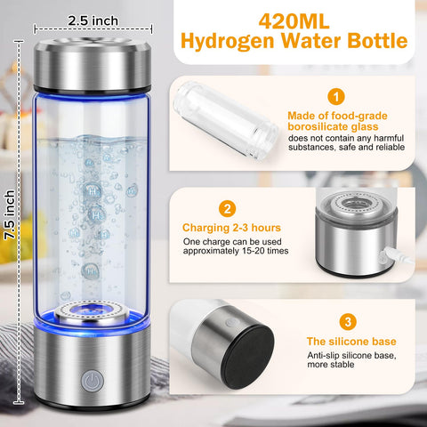 WIYYH portable hydrogen water bottle in use during travel and exercise.