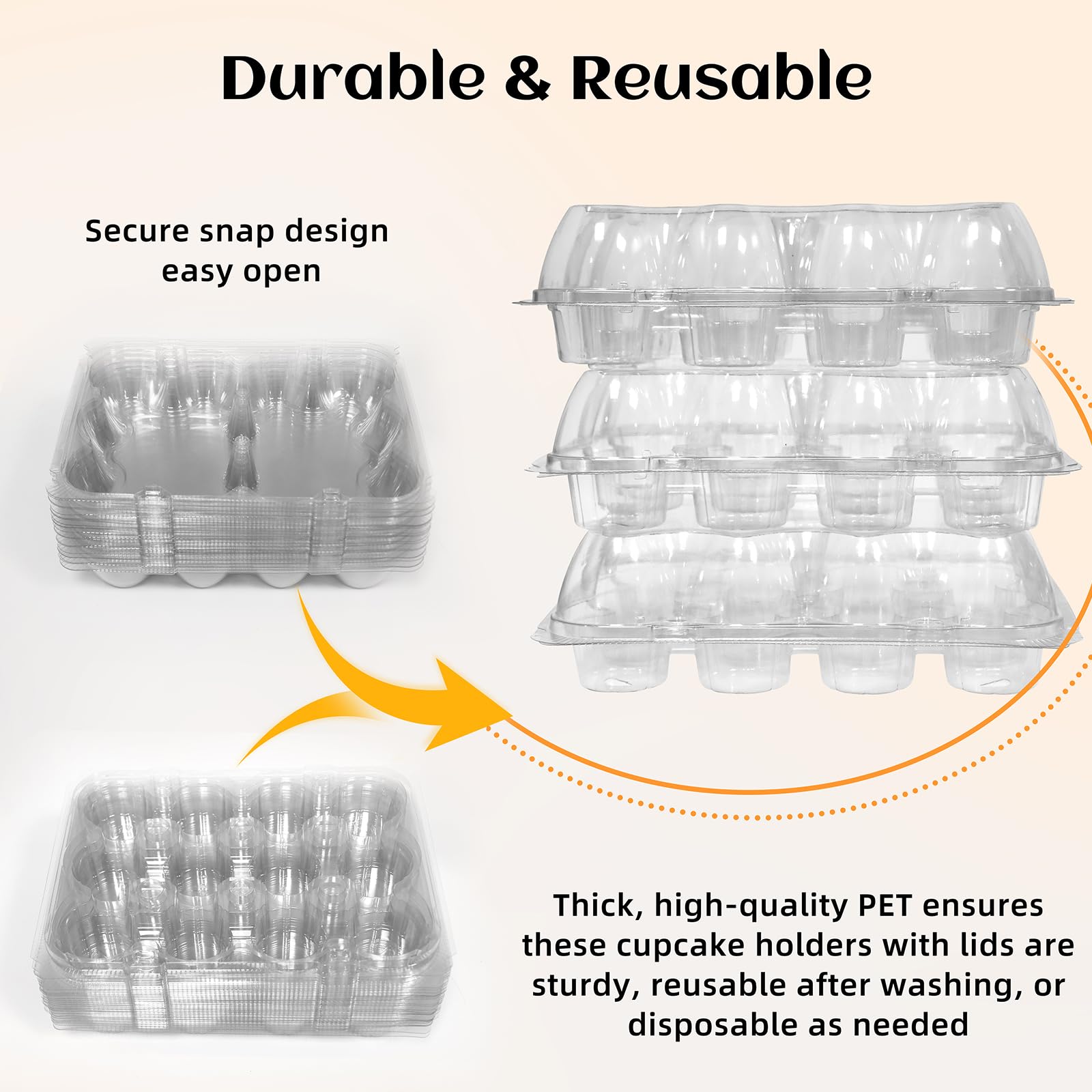 WIKDAY BPA-free containers help keep pastries fresh for events.