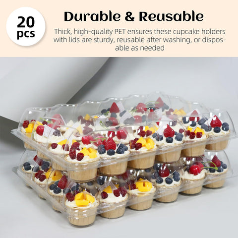 WIKDAY BPA-free cupcake containers ensure safe dessert displays
