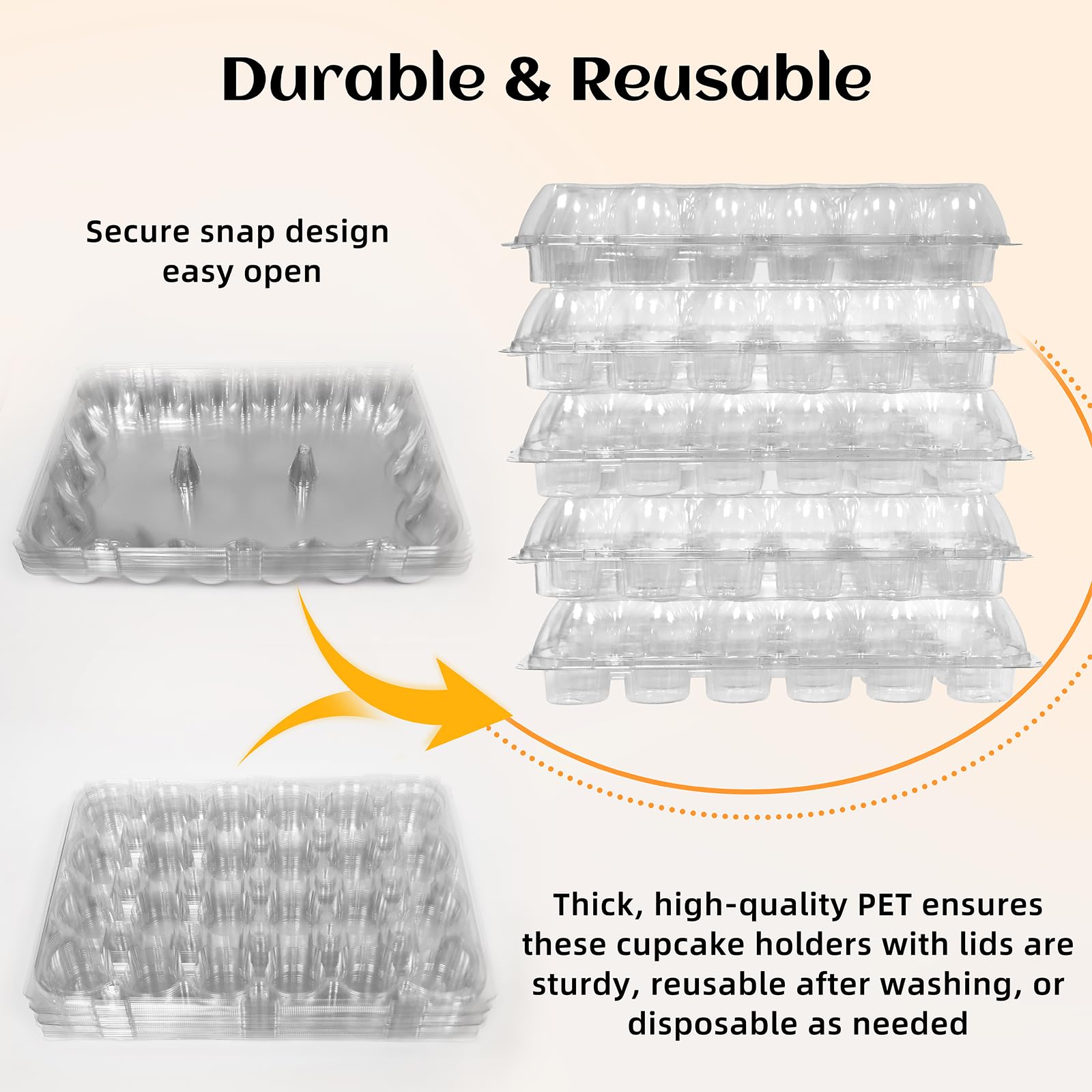 WIKDAY cupcake carriers with snaps prevent leaks during transit