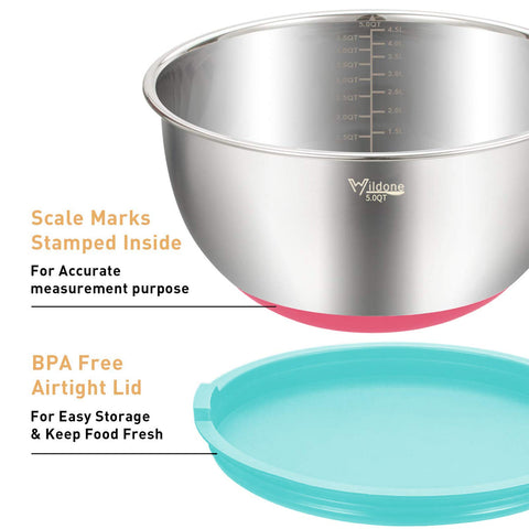 Wildone airtight lids with bowls ensure fresh food storage and easy sealing.