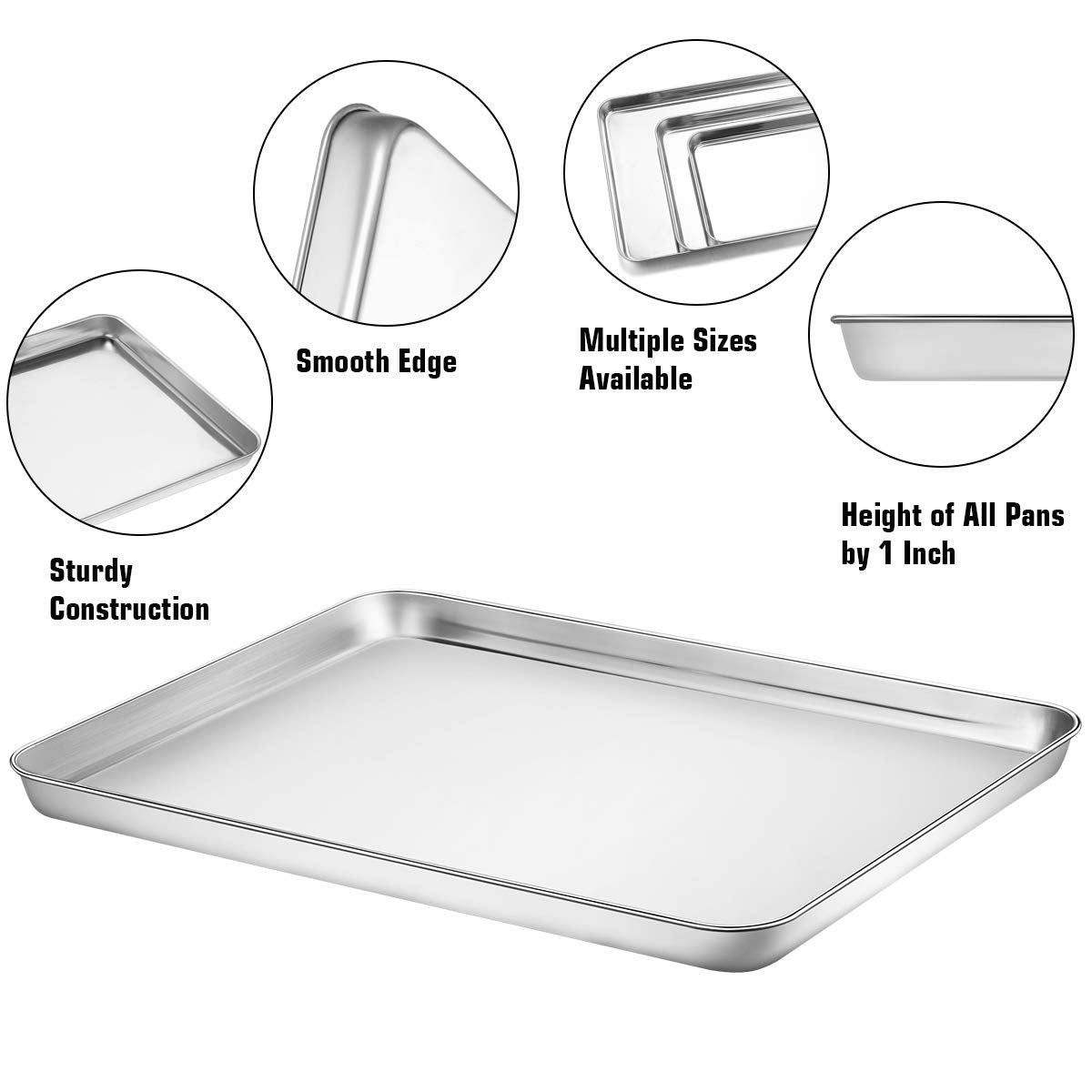 Wildone 12-inch baking sheet ready for cookies and pastries with durable, rust-resistant steel.