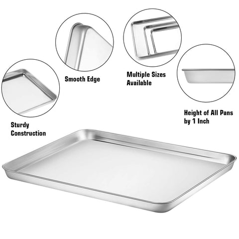 Wildone 12-inch baking sheet ready for cookies and pastries with durable, rust-resistant steel.
