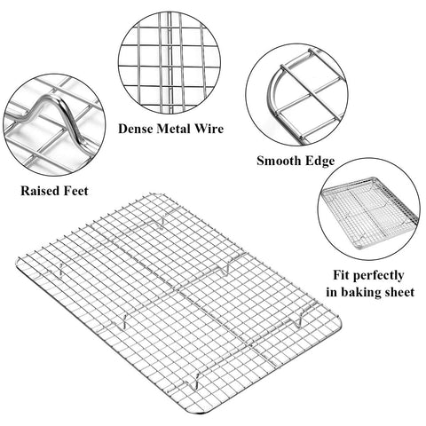 Wildone baking sheet with smooth roll edges for comfortable handling.