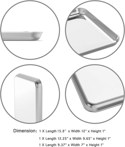 Wildone 15.8x12x1 inch pan showcases spacious bake area for cookies and sheets.