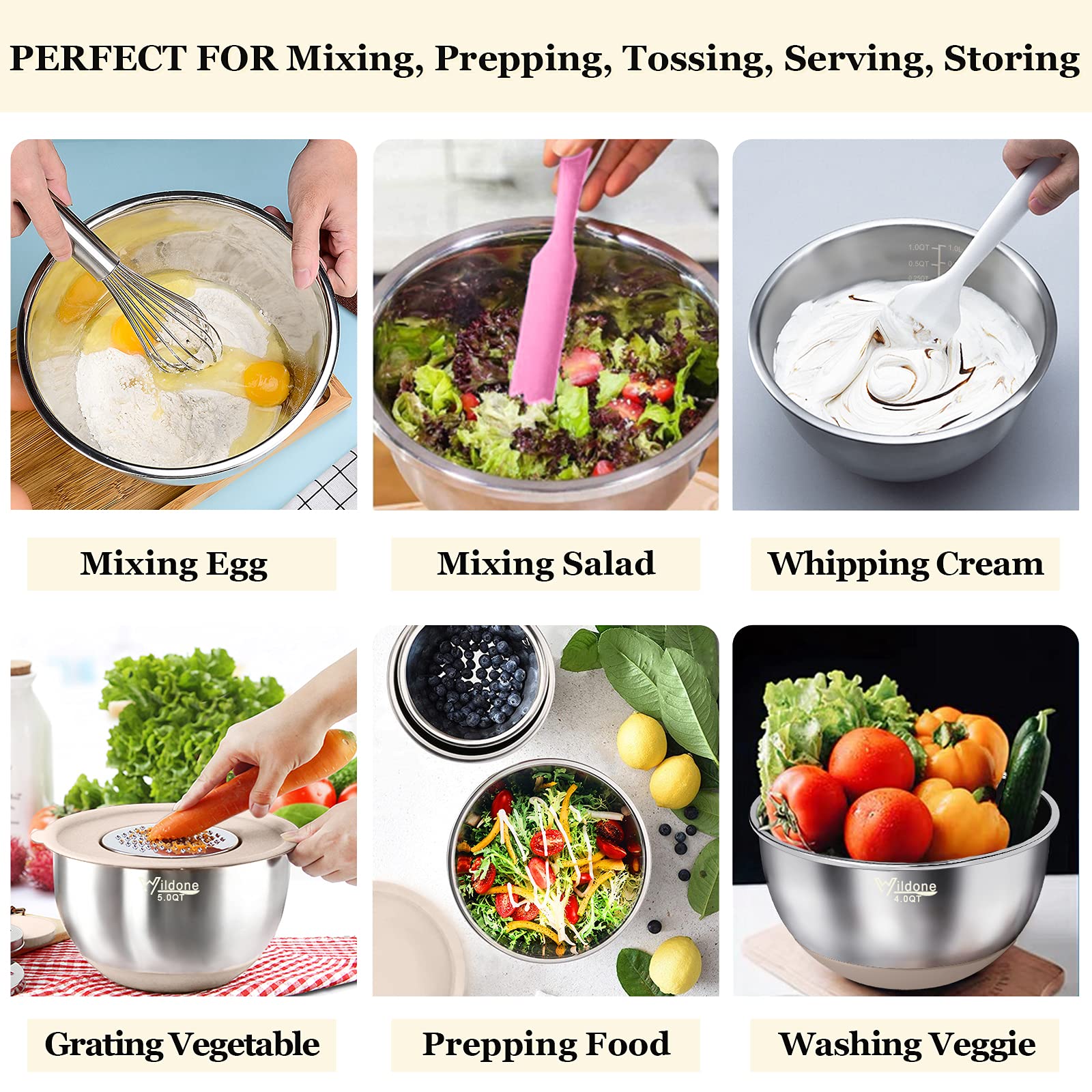 Wildone bowls show clear measurement marks for precise prep