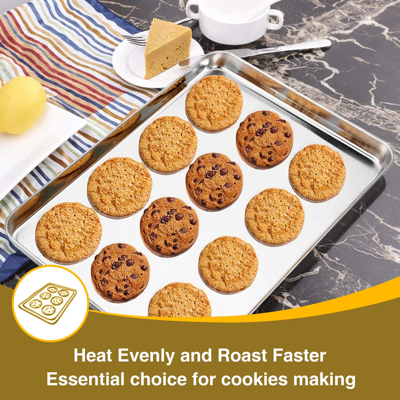 Wildone cooling rack set medium in use, helps drain and cool baked goods.