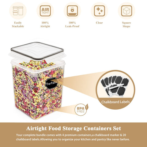 Wildone stackable dry food containers saving pantry space