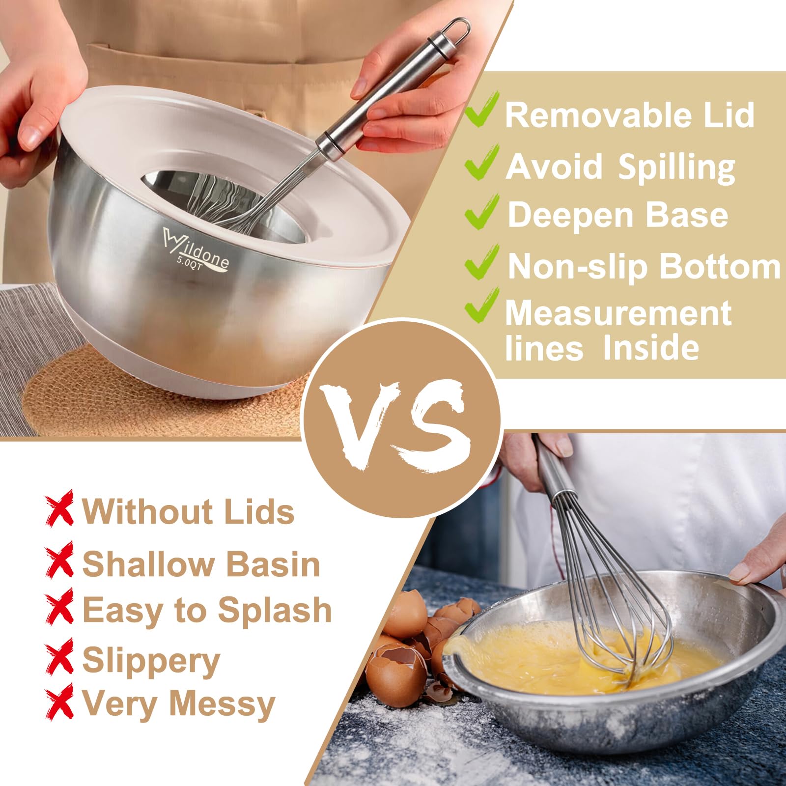 Wildone grater attachments for slicing, grating, and shredding in one compact tool.