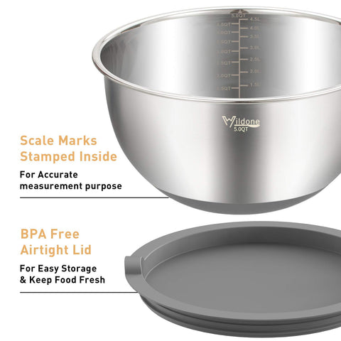 Wildone grater attachments included for quick shredding during cooking.
