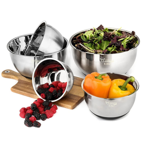 Wildone bowls display interior scale markings for precise measurements