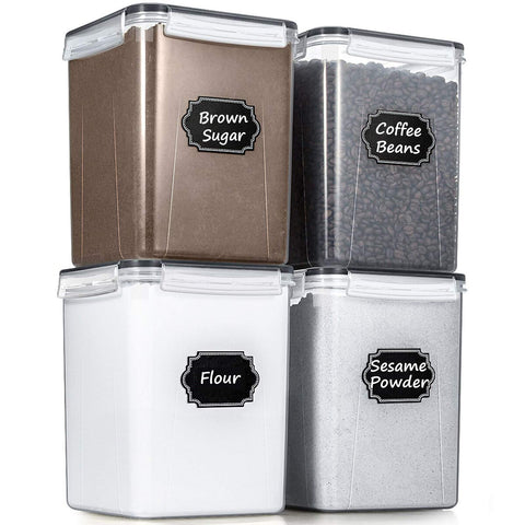 Wildone large storage canisters with airtight four-sided seal for freshness