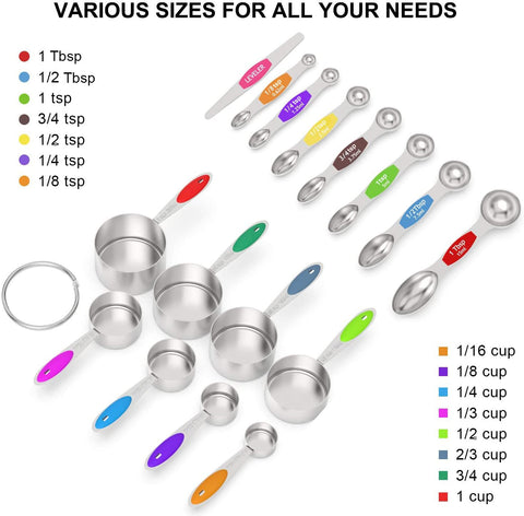 Wildone magnetic double-sided spoons designed for precise spice and liquid measurements