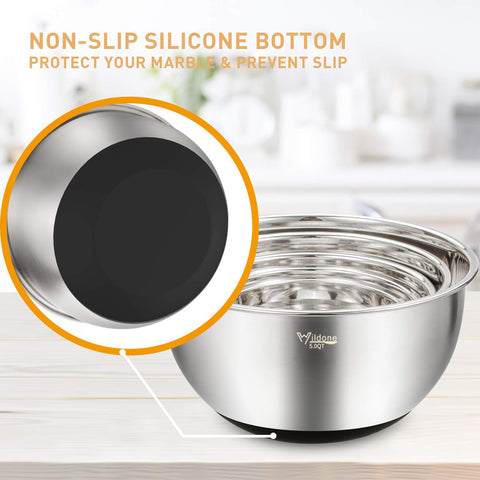 Wildone bowls show clear measurement marks for accurate ingredient prep.