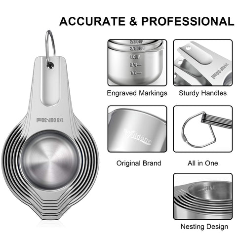 Wildone measuring spoons collection showing precise portion options for baking and cooking