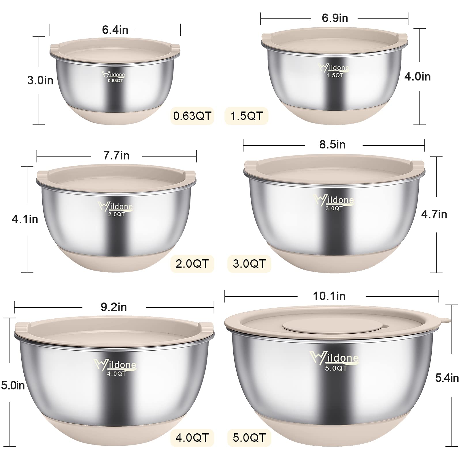 Wildone bowls with airtight lids keep ingredients fresh