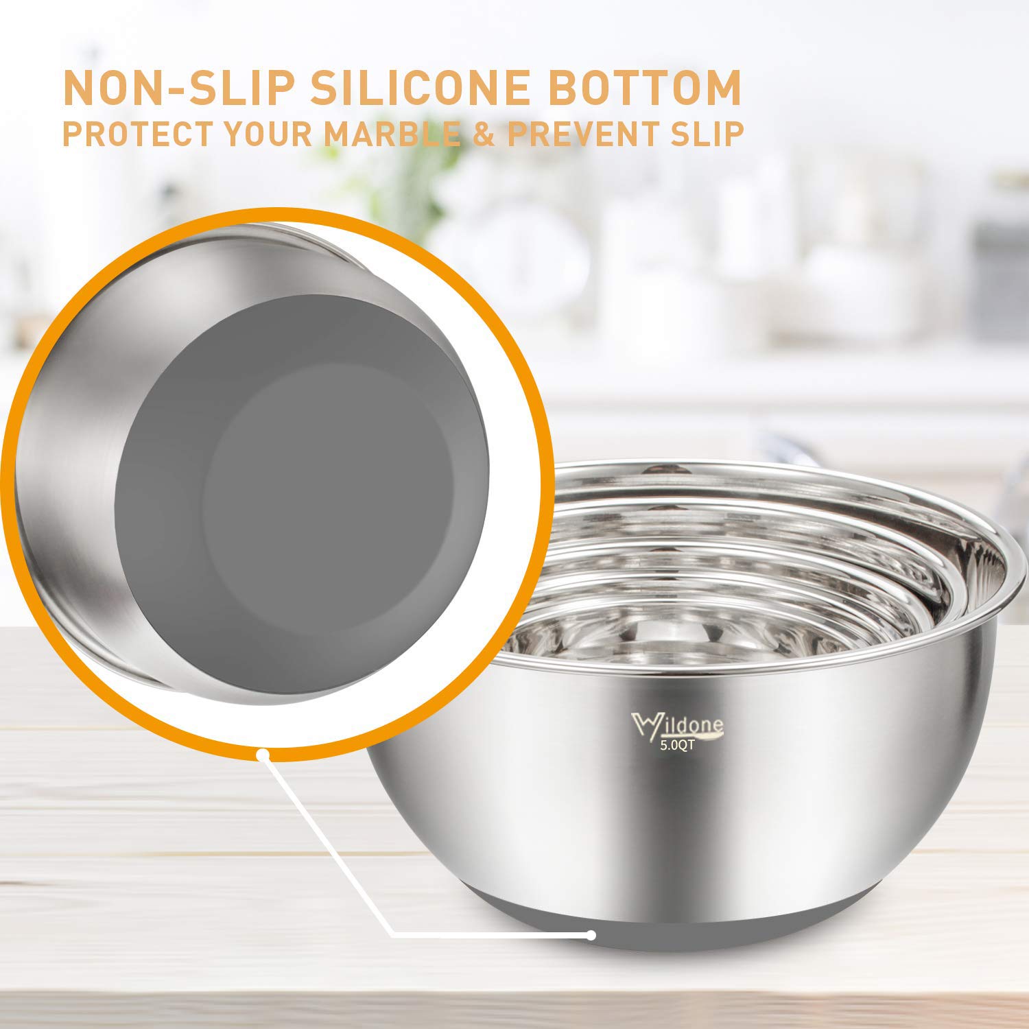 Wildone nesting design saves cabinet space in small kitchens.