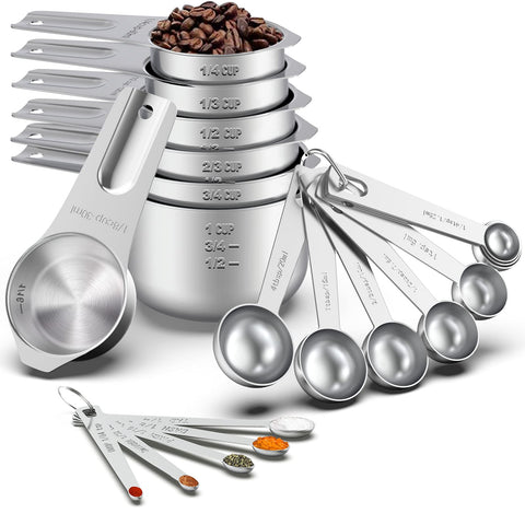 Wildone stackable measuring cups neatly organized for compact storage and quick access