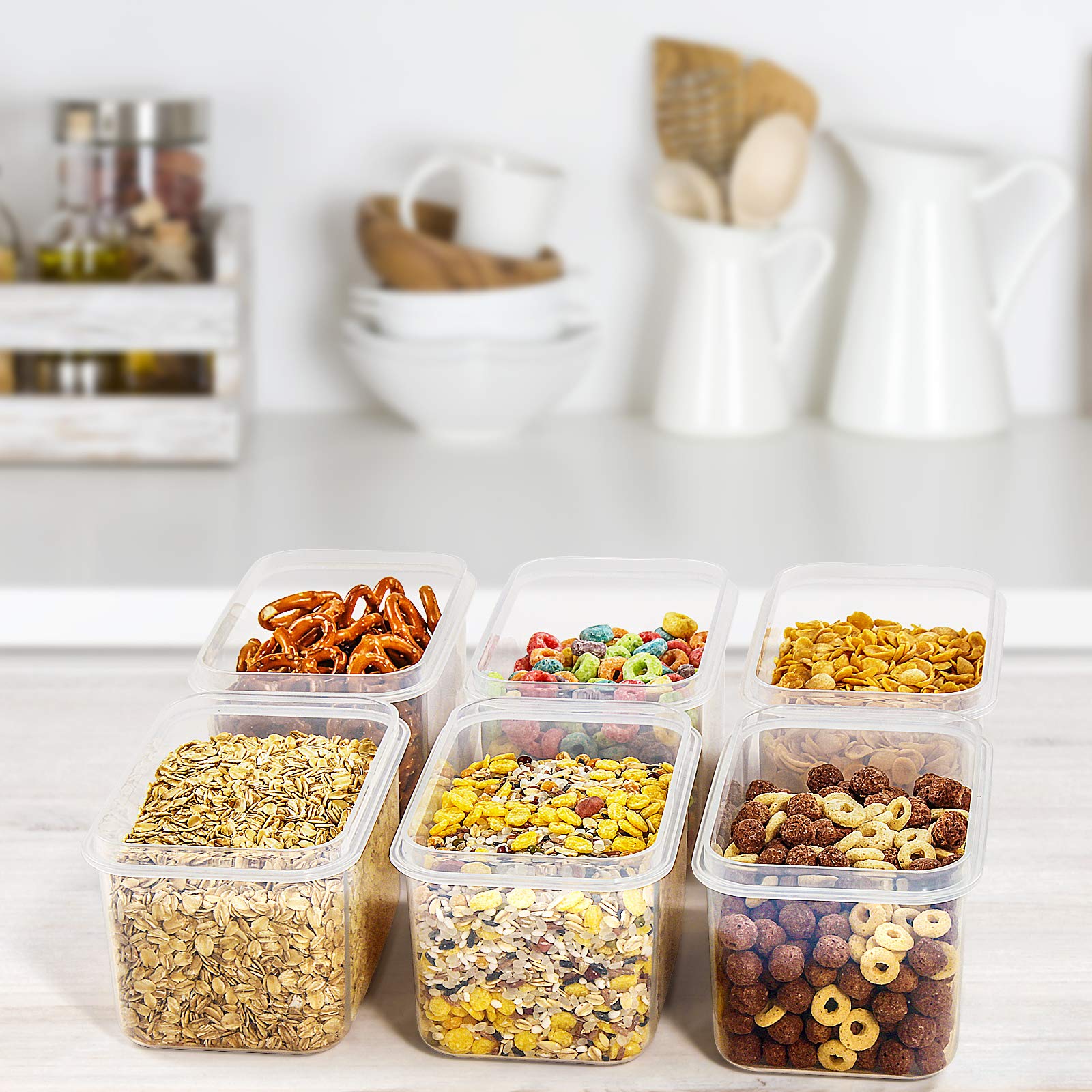 Wildone stackable pantry containers save space in cabinets and fridges.