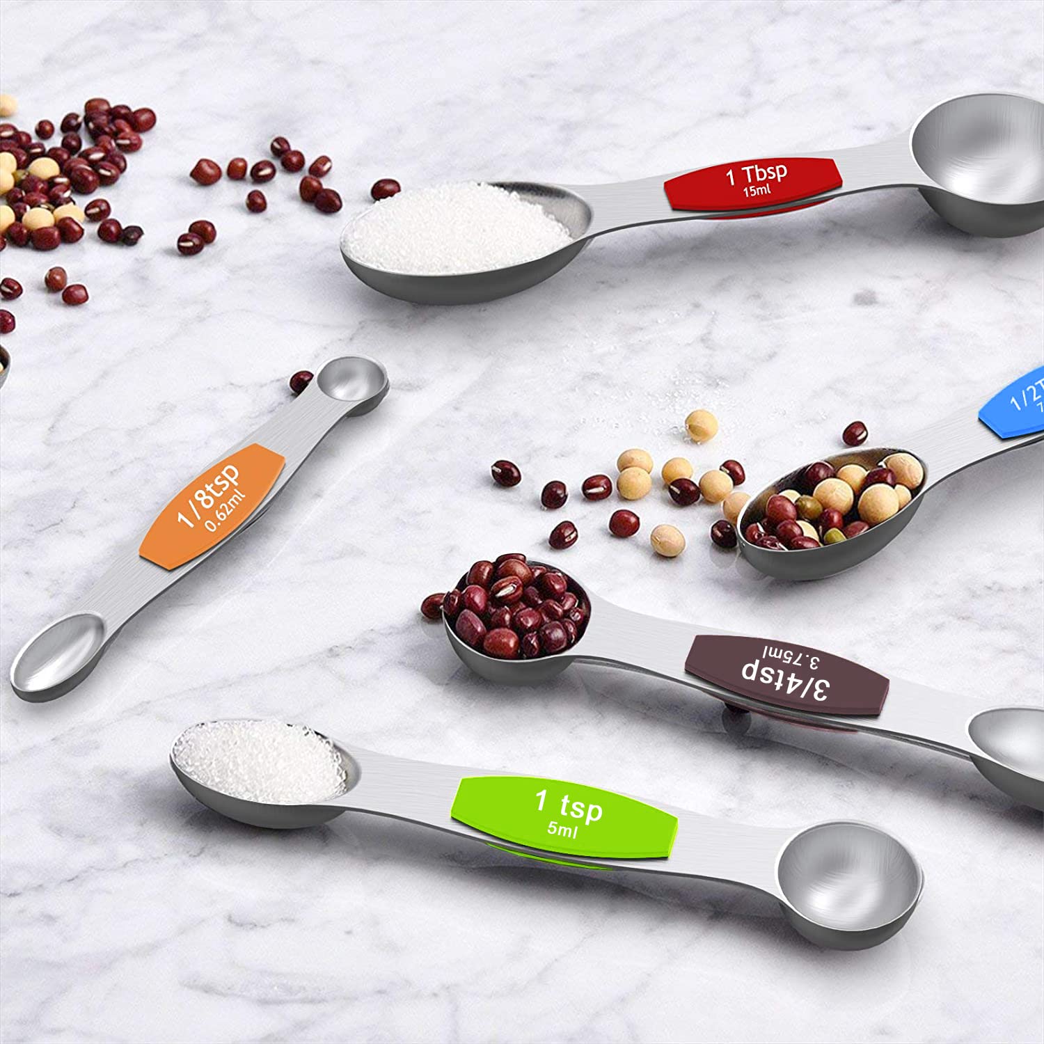 Wildone stainless steel ring keeps cups and spoons organized and ready to use
