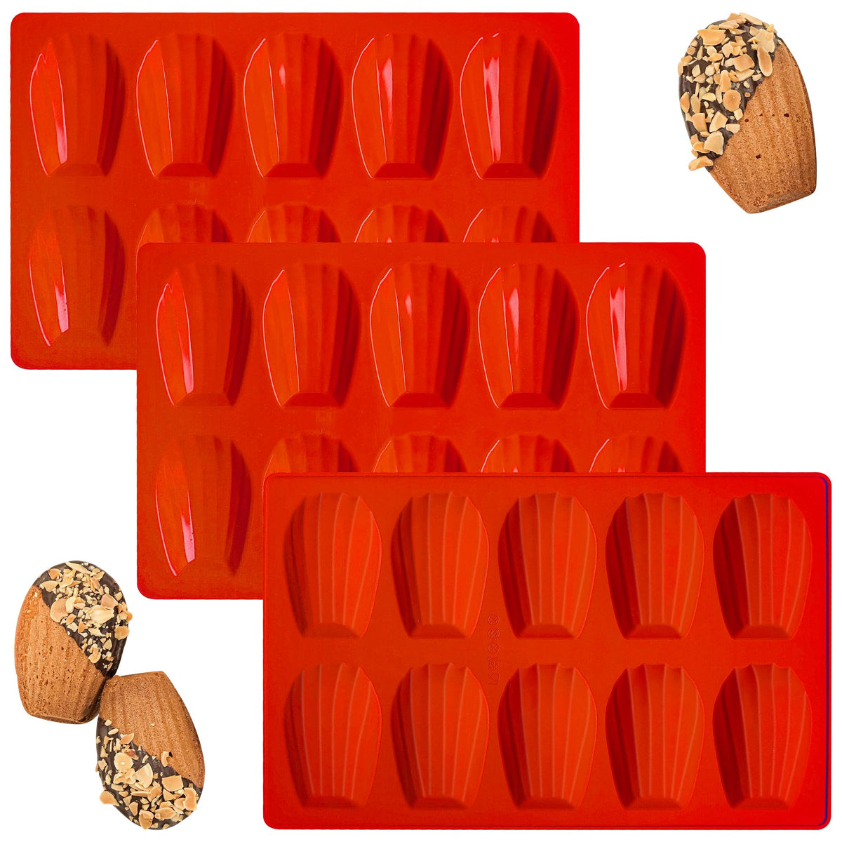 Wilewir Madeleine pans with 10-cavity shell mold for even baking
