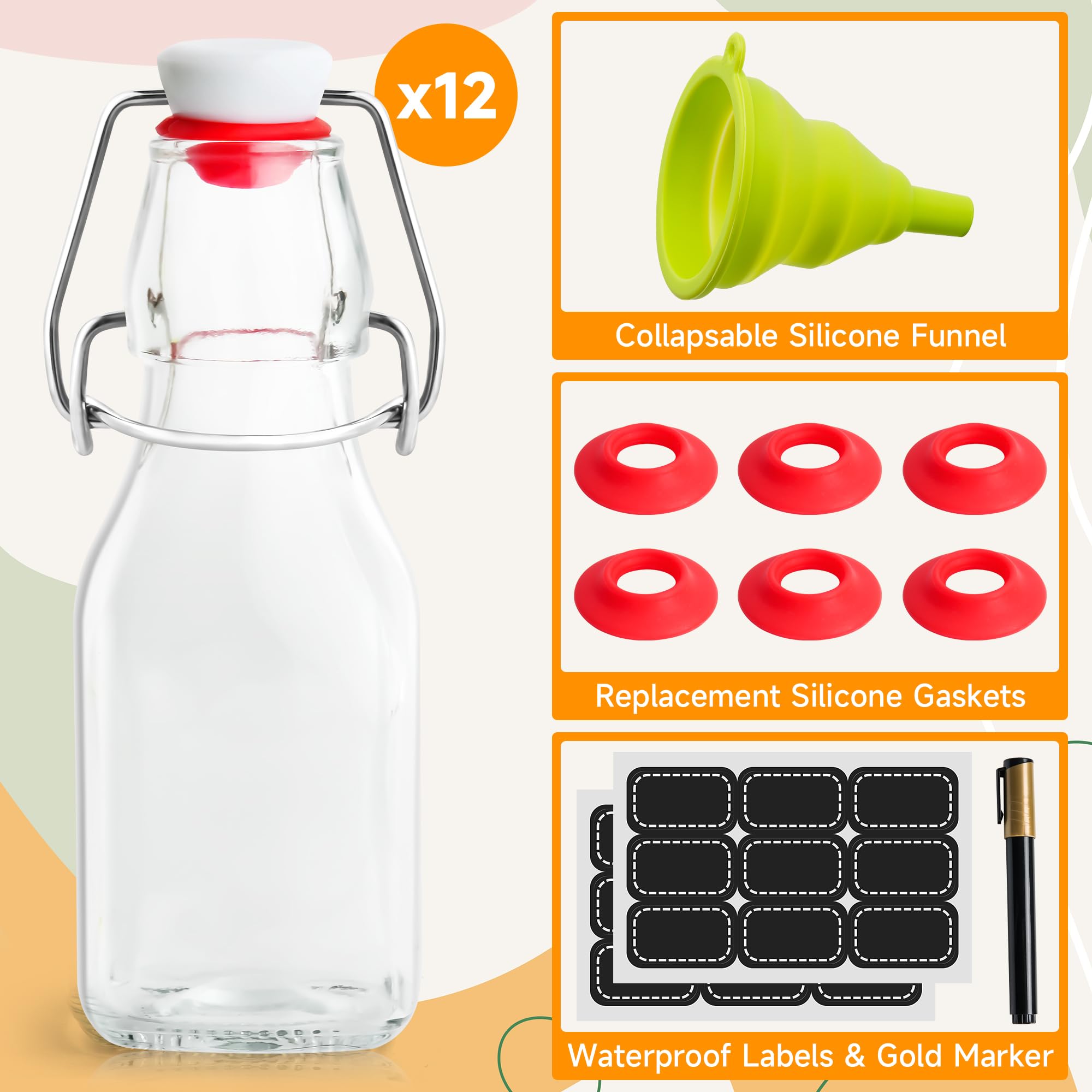 WILLDAN swing-top cap close-up, stainless steel gasket for airtight freshness.