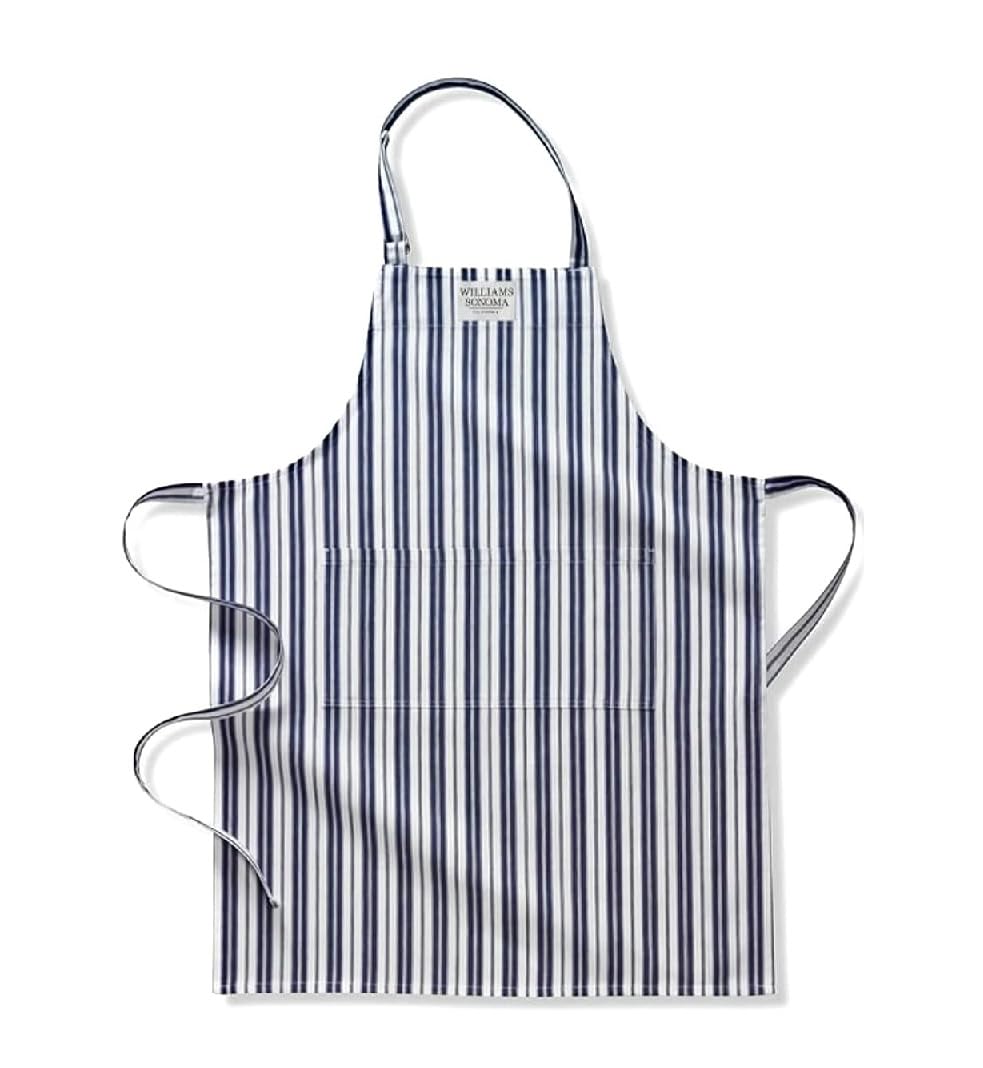 Williams-Sonoma Classic Apron in navy, durable cotton for everyday cooking and tool protection.