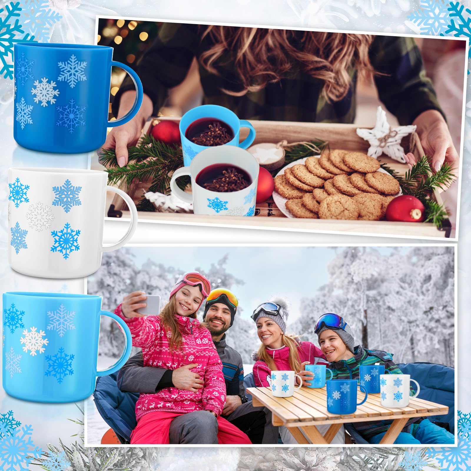Willinglong Christmas mug blue set ideal for stocking stuffers