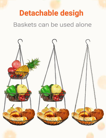 WILLIZTER detachable baskets for versatile serving or display options.