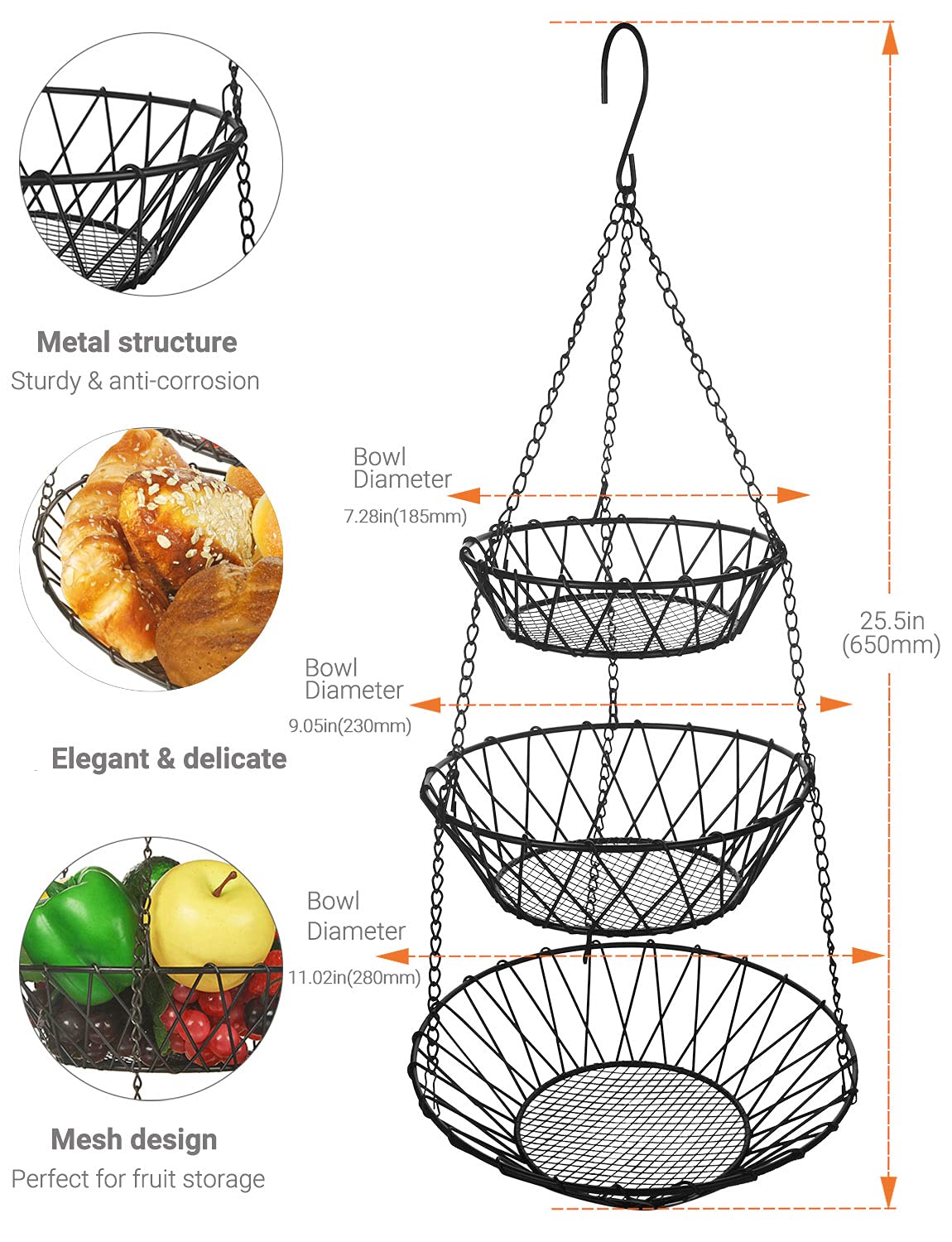 WILLIZTER hanging-chain enables flexible height and placement.
