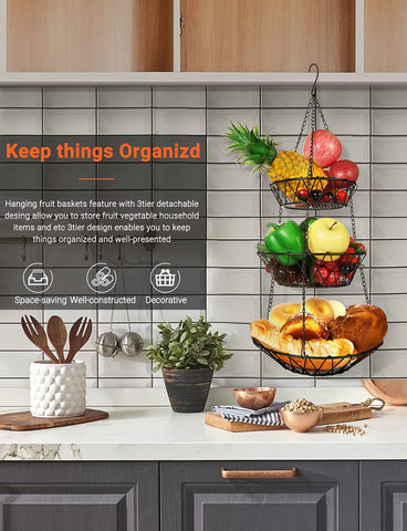 WILLIZTER heavy-duty wire construction ensures durable storage in busy kitchens.