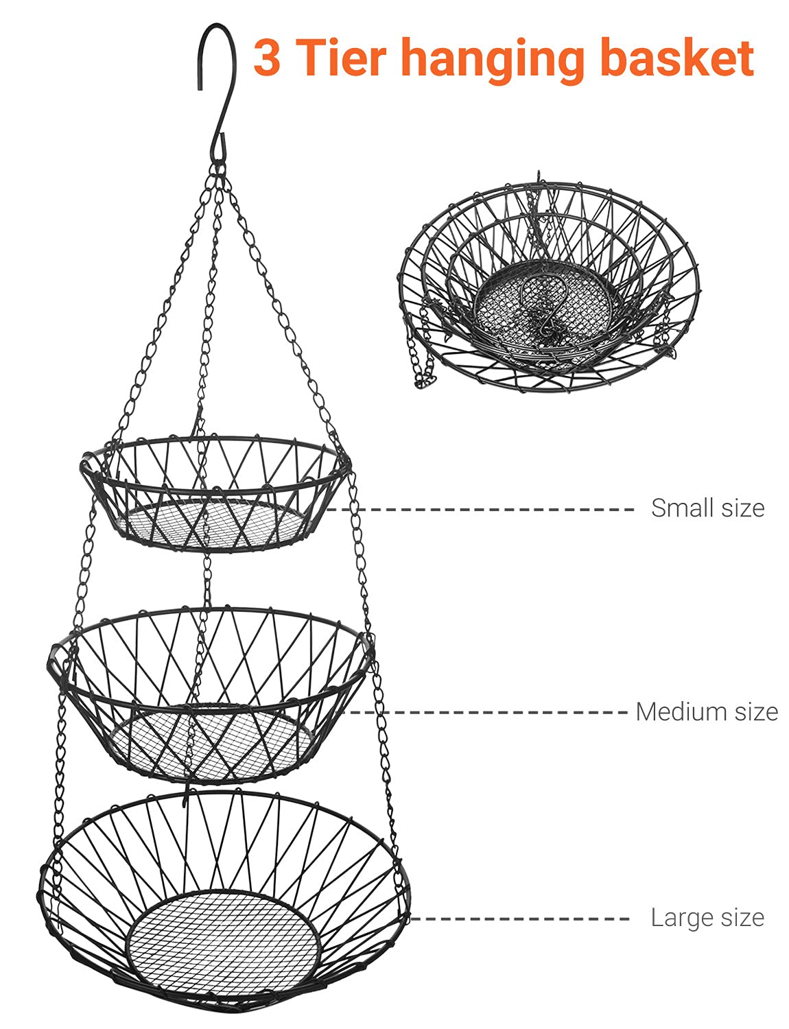 WILLIZTER multi-use basket ideal for fruit, vegetables, or plants.
