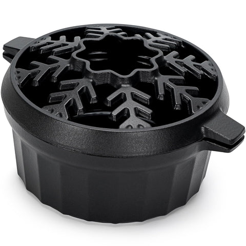 Willow Weave cast iron steamer on stove top with large opening for easy filling