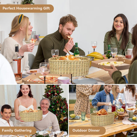 Willow Weave warming stone is oven-preheated for efficient heat.