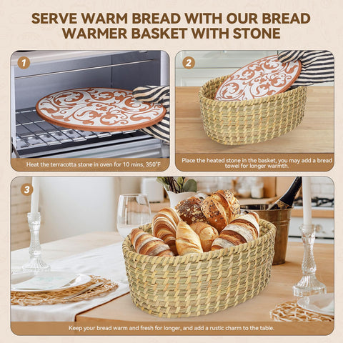 Willow Weave 12-inch basket on table elevates dining presentation.