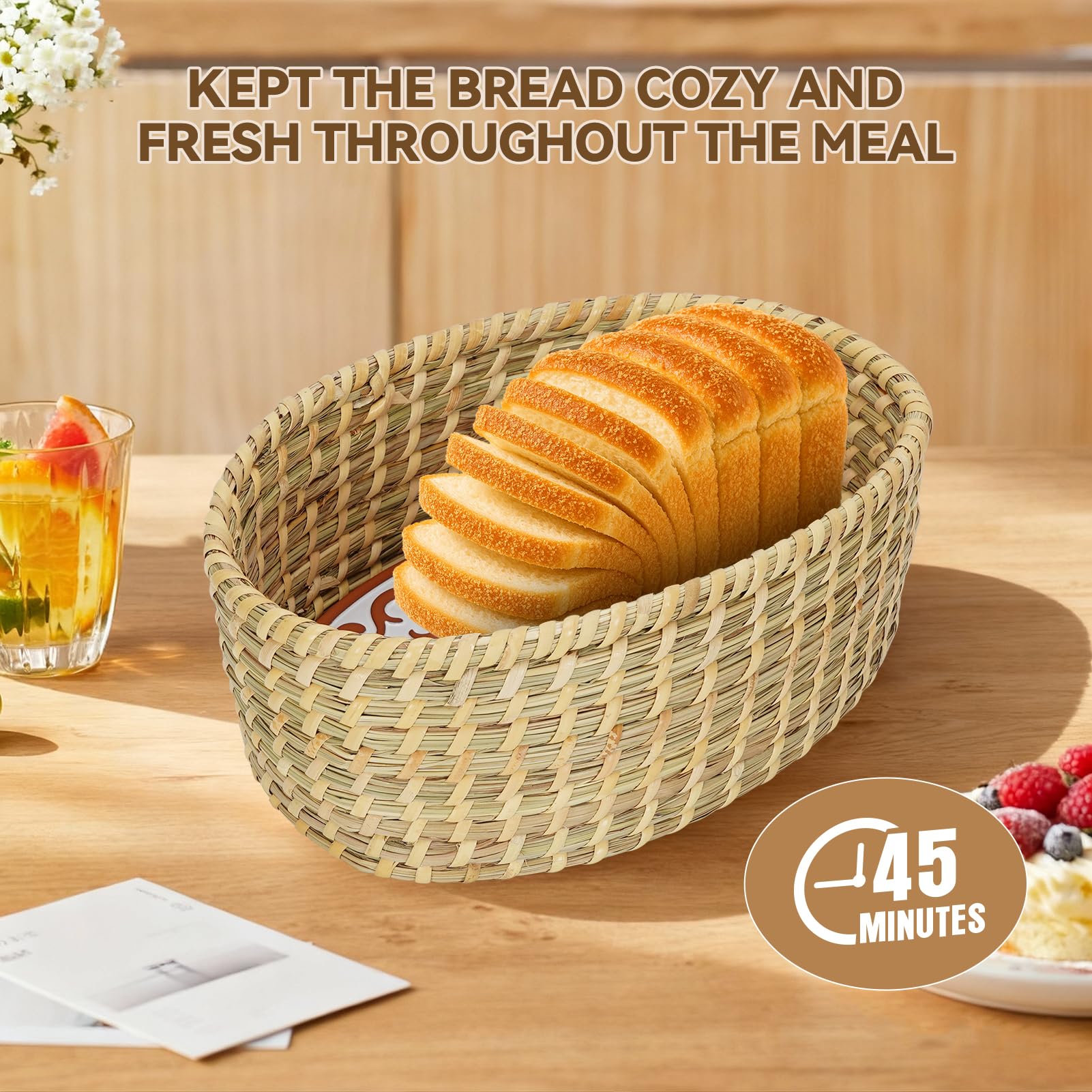 Willow Weave kaisa grass basket closeup highlights natural texture and artisanal handcraft.