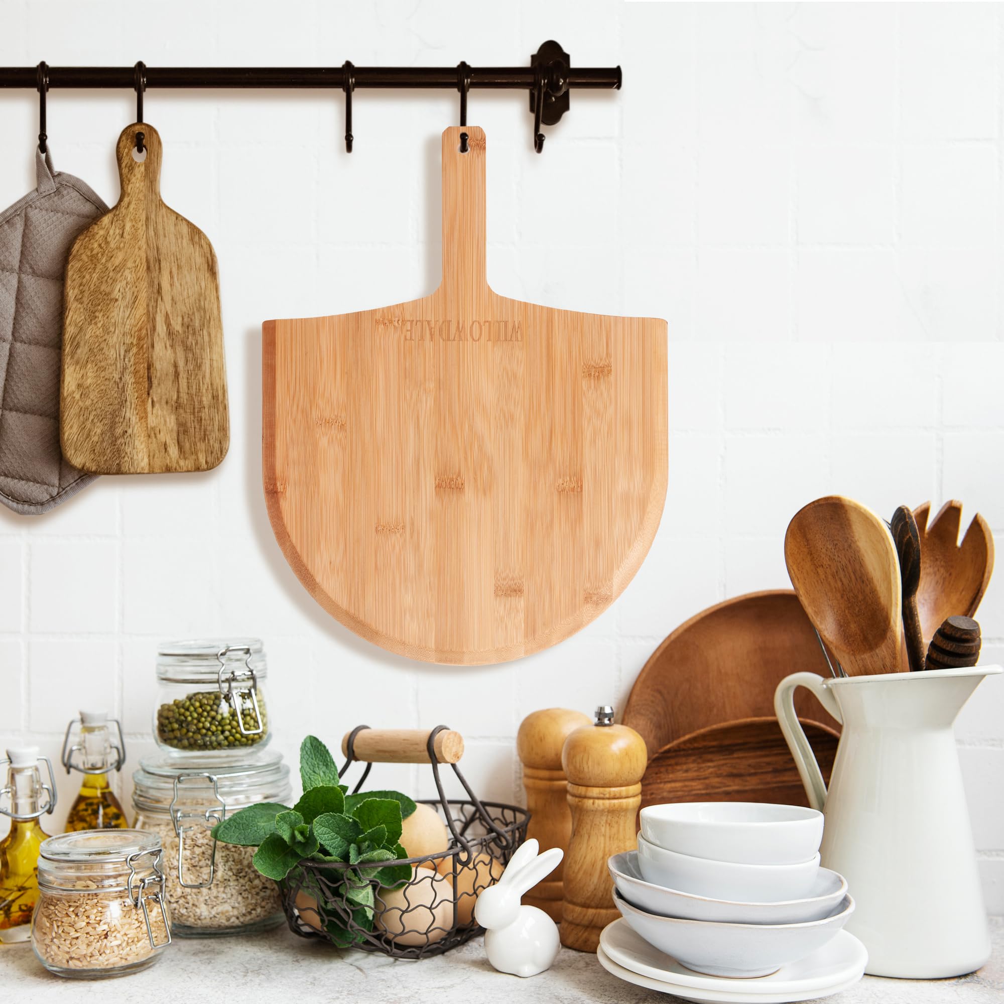Willowdale cutting board doubles as a serving and cutting surface.