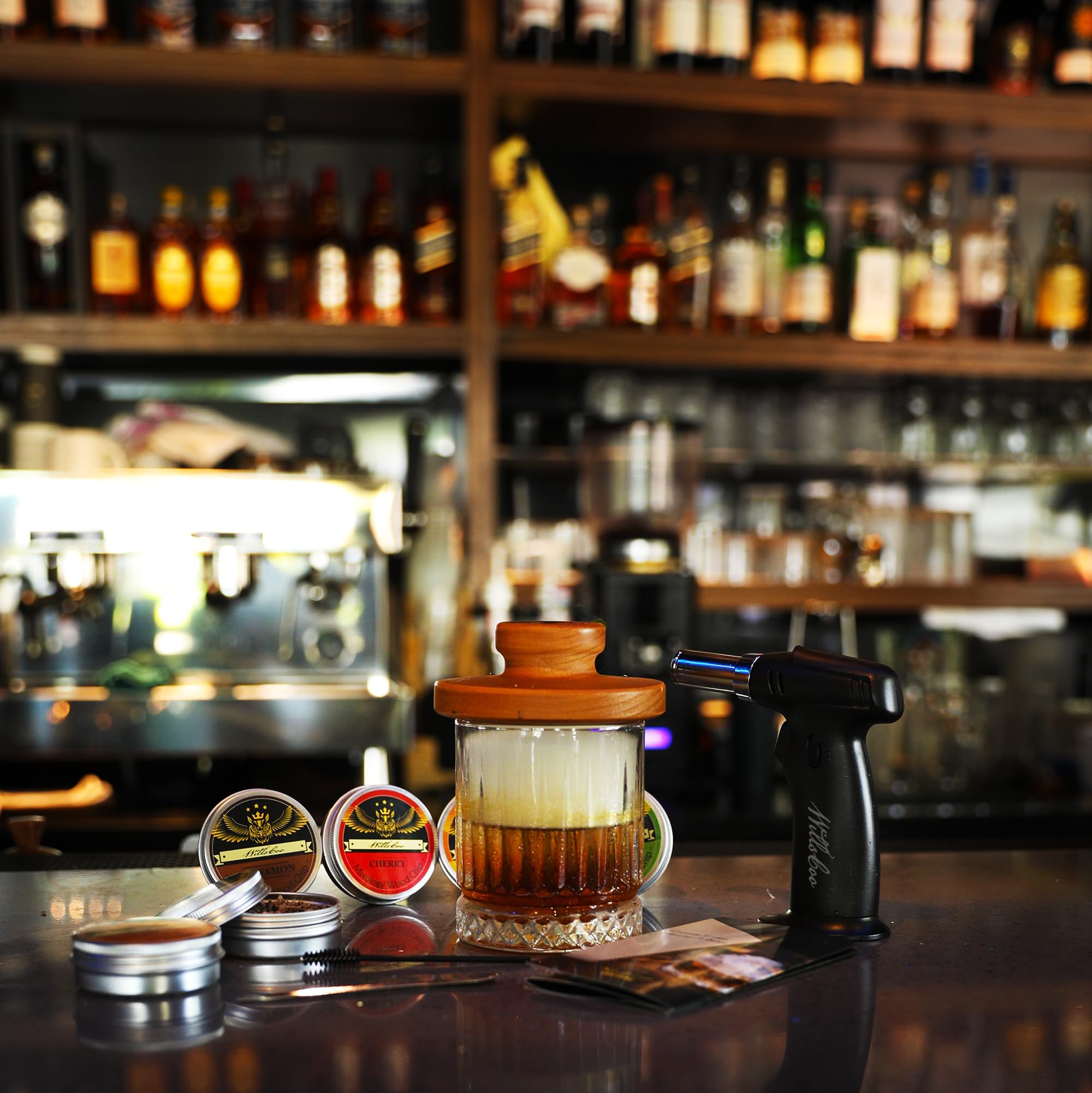 WillsCoo six flavor blends: cherry, hickory, litchi with orange, ginger, and cinnamon.