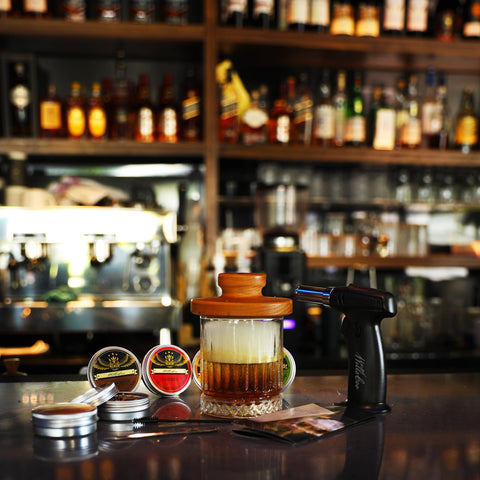 WillsCoo six flavor blends: cherry, hickory, litchi with orange, ginger, and cinnamon.